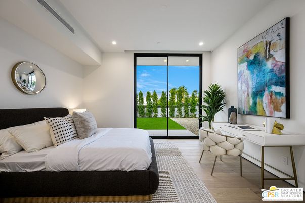 Bedroom, Home Office, Interior, Recessed Lighting, Wood Texture Flooring