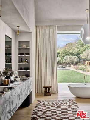 Bathroom, Free Standing Baths, Interior, Wood Texture Flooring