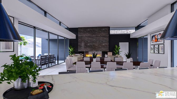 Dining room, Fireplace, Interior, Living room