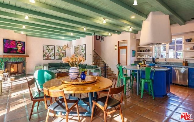 Dining room, Fireplace, Interior, Kitchen, Recessed Lighting
