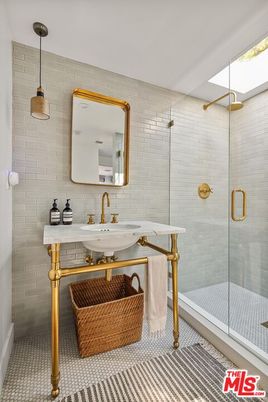 Bathroom, Glass Shower, Interior, Pendant Lights