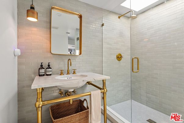 Bathroom, Glass Shower, Interior, Pendant Lights