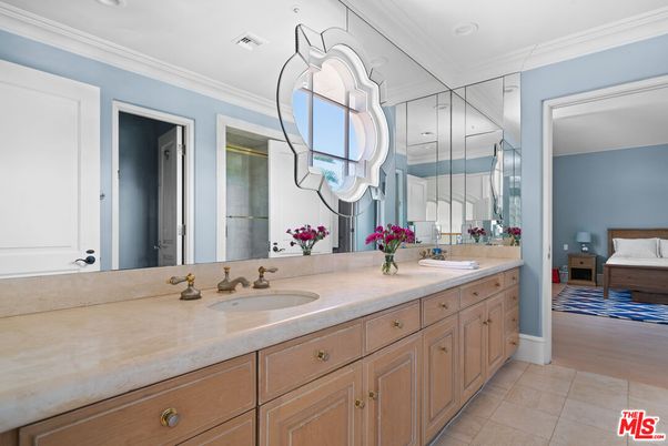 Bathroom, Bedroom, Dual Sink Vanities, Interior, Recessed Lighting, Wood Texture Flooring