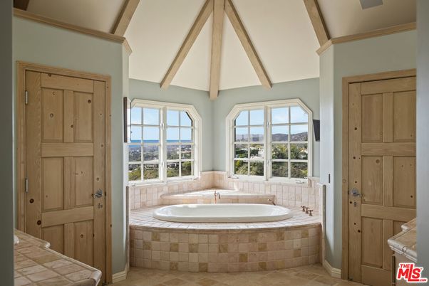Bathroom, Interior, Wooden Beams