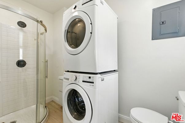 Bathroom, Glass Shower, Interior, Utility Closets, Washer