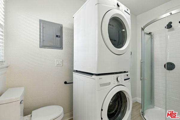 Bathroom, Glass Shower, Interior, Utility Closets, Washer