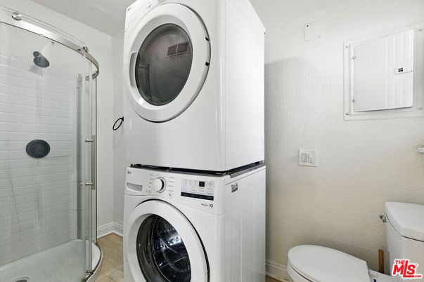 Bathroom, Glass Shower, Interior, Utility Closets, Washer