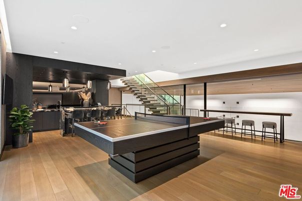 Game Room, Interior, Recessed Lighting, Wood Texture Flooring