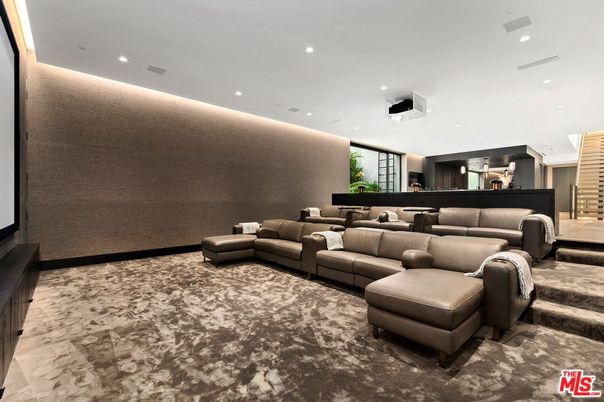 Home Theatre Room, Interior, Projection Screen, Recessed Lighting, Theatre Room