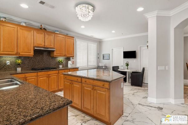 Chandelier, Interior, Kitchen, Marble, Recessed Lighting