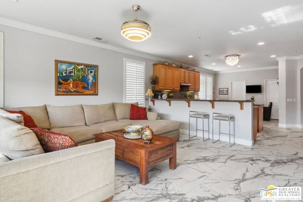 Interior, Kitchen, Living room, Marble, Pendant Lights, Recessed Lighting