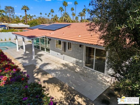 Exterior, Pool, Solar Panels