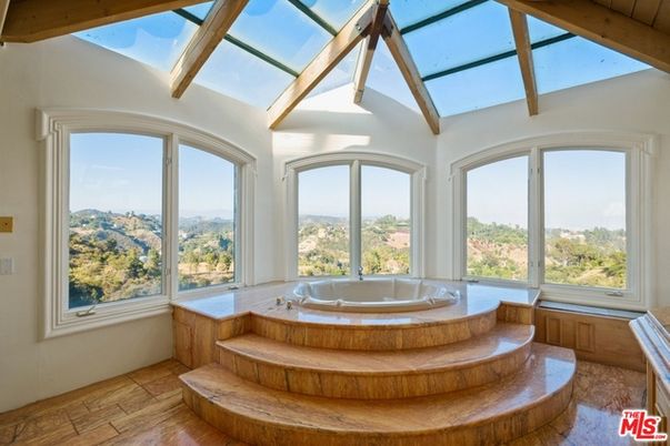 Bathroom, Glass Ceilings, Interior, Sun Room, Wooden Beams, Wood Texture Flooring