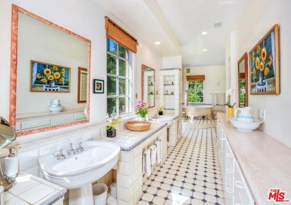 Bathroom, Dual Sink Vanities, Interior, Recessed Lighting, Tile Countertops