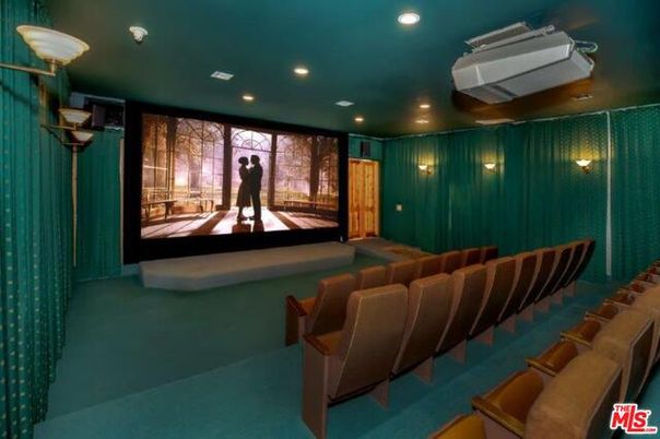 Home Theatre Room, Interior, Projection Screen, Recessed Lighting, Theatre Room