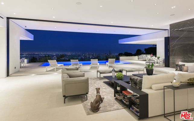 Interior, Living room, Marble Walls, Recessed Lighting