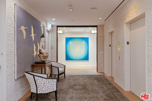 Elevator, Interior, Recessed Lighting, Stone Walls