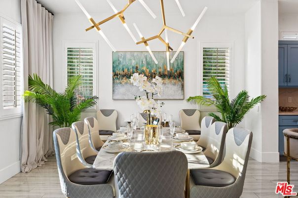 Dining room, Interior, Pendant Lights