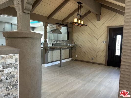Interior, Pendant Lights, Wooden Beams, Wood Texture Flooring