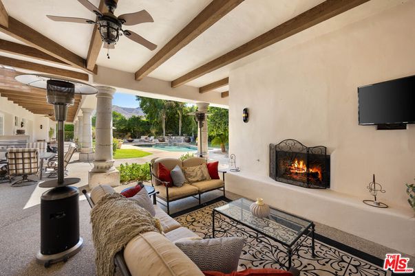 Fireplace, Interior, Living room, Pool, Wooden Beams