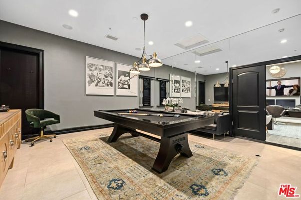 Billiard Table, Game Room, Interior, Pendant Lights, Recessed Lighting