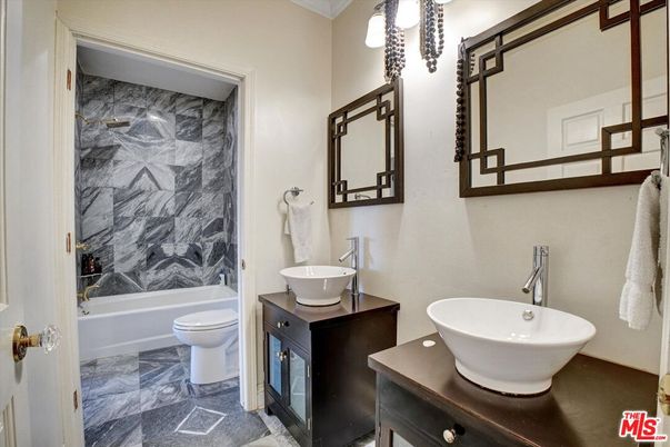 Bathroom, Dual Sink Vanities, Free Standing Baths, Interior, Marble Walls