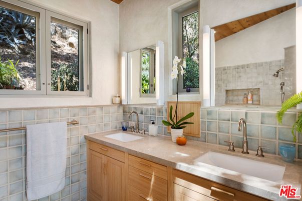 Bathroom, Interior, Wooden Beams
