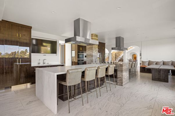 Interior, Kitchen, Marble, Recessed Lighting, Stainless Steel Appliances