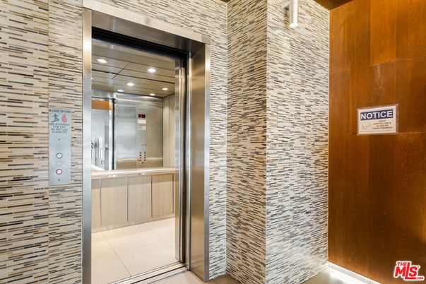 Elevator, Interior, Recessed Lighting, Wooden Walls