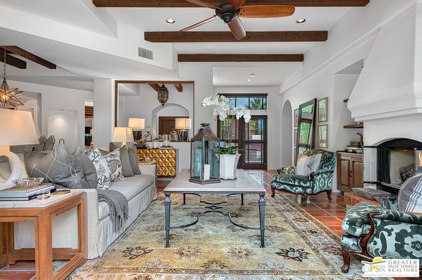 Interior, Living room, Recessed Lighting, Wooden Beams