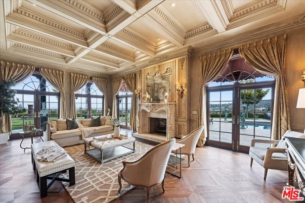 Fireplace, Interior, Living room, Recessed Lighting, Wood Texture Flooring, Wooden Walls
