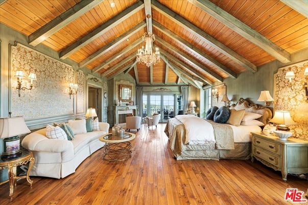 Bedroom, Chandelier, Fireplace, Interior, Living room, Wooden Beams, Wooden Ceilings, Wood Texture Flooring