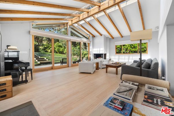 Fireplace, Interior, Living room, Wooden Beams, Wood Texture Flooring