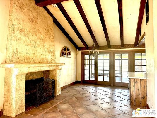 Fireplace, Interior, Wooden Beams