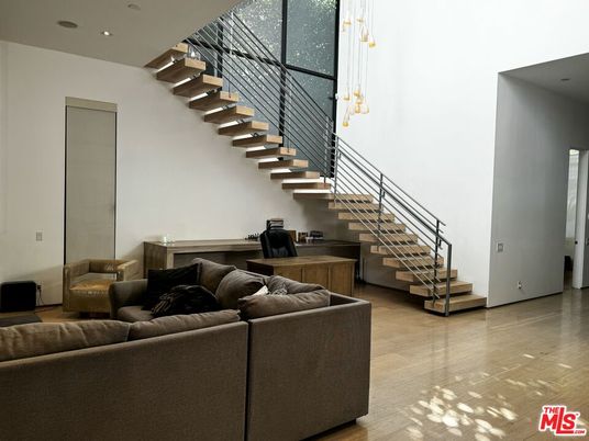 Interior, Living room, Pendant Lights, Recessed Lighting, Wood Texture Flooring