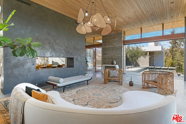 Fireplace, Interior, Living room, Pendant Lights, Wooden Ceilings