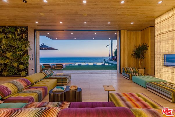 Interior, Living room, Recessed Lighting, Water, Wooden Ceilings