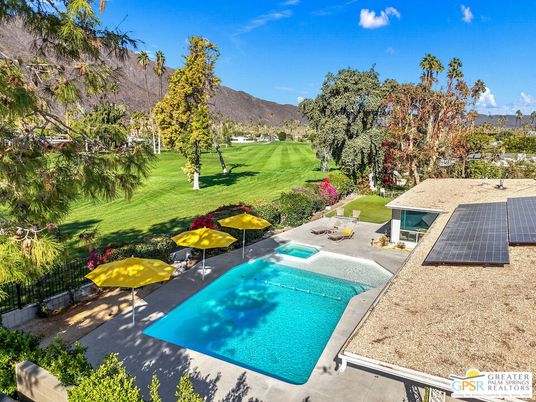 Exterior, Pool, Solar Panels
