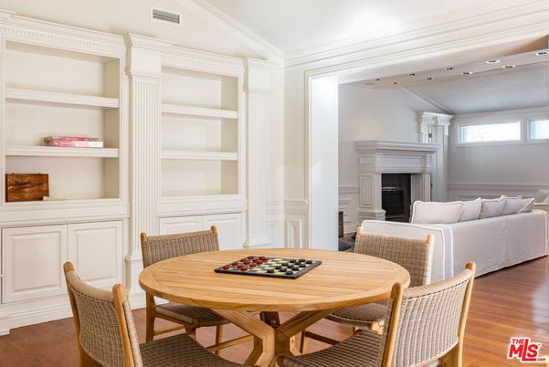 Dining room, Fireplace, Interior, Living room, Wood Texture Flooring