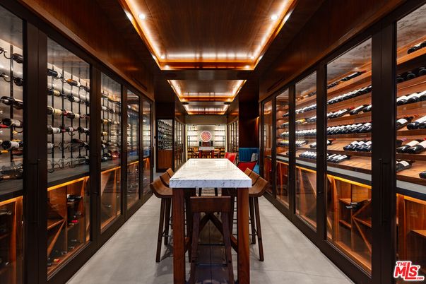 Interior, Recessed Lighting, Wine Storage, Wooden Ceilings