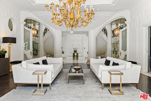 Chandelier, Interior, Living room, Recessed Lighting, Wood Texture Flooring