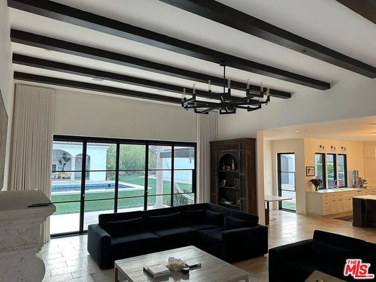 Interior, Living room, Pendant Lights, Water, Wooden Beams