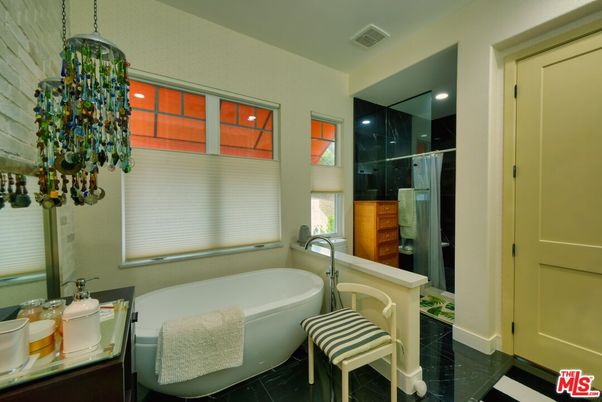 Bathroom, Free Standing Baths, Interior, Marble, Recessed Lighting