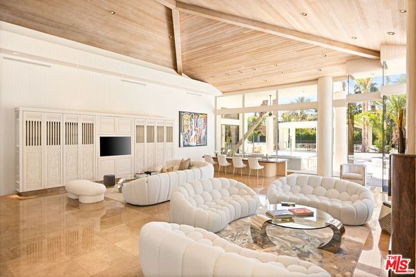 Interior, Living room, Recessed Lighting, Wooden Ceilings