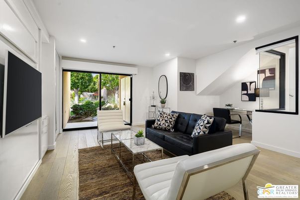 Home Office, Interior, Living room, Recessed Lighting, Wood Texture Flooring