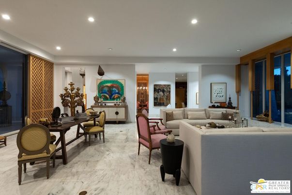 Dining room, Interior, Living room, Marble, Recessed Lighting