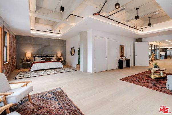 Bedroom, Interior, Stone Walls, Wood Texture Flooring