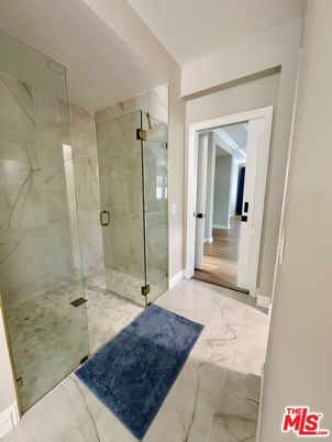 Bathroom, Glass Shower, Interior, Marble, Marble Walls