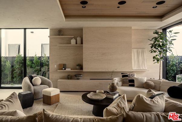 Interior, Living room, Recessed Lighting, Wooden Ceilings