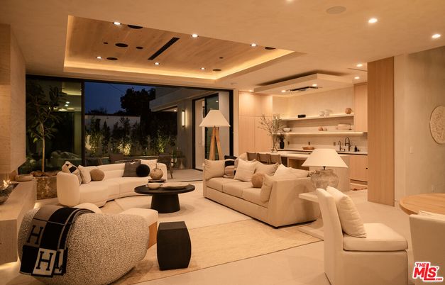 Interior, Living room, Recessed Lighting, Wooden Ceilings